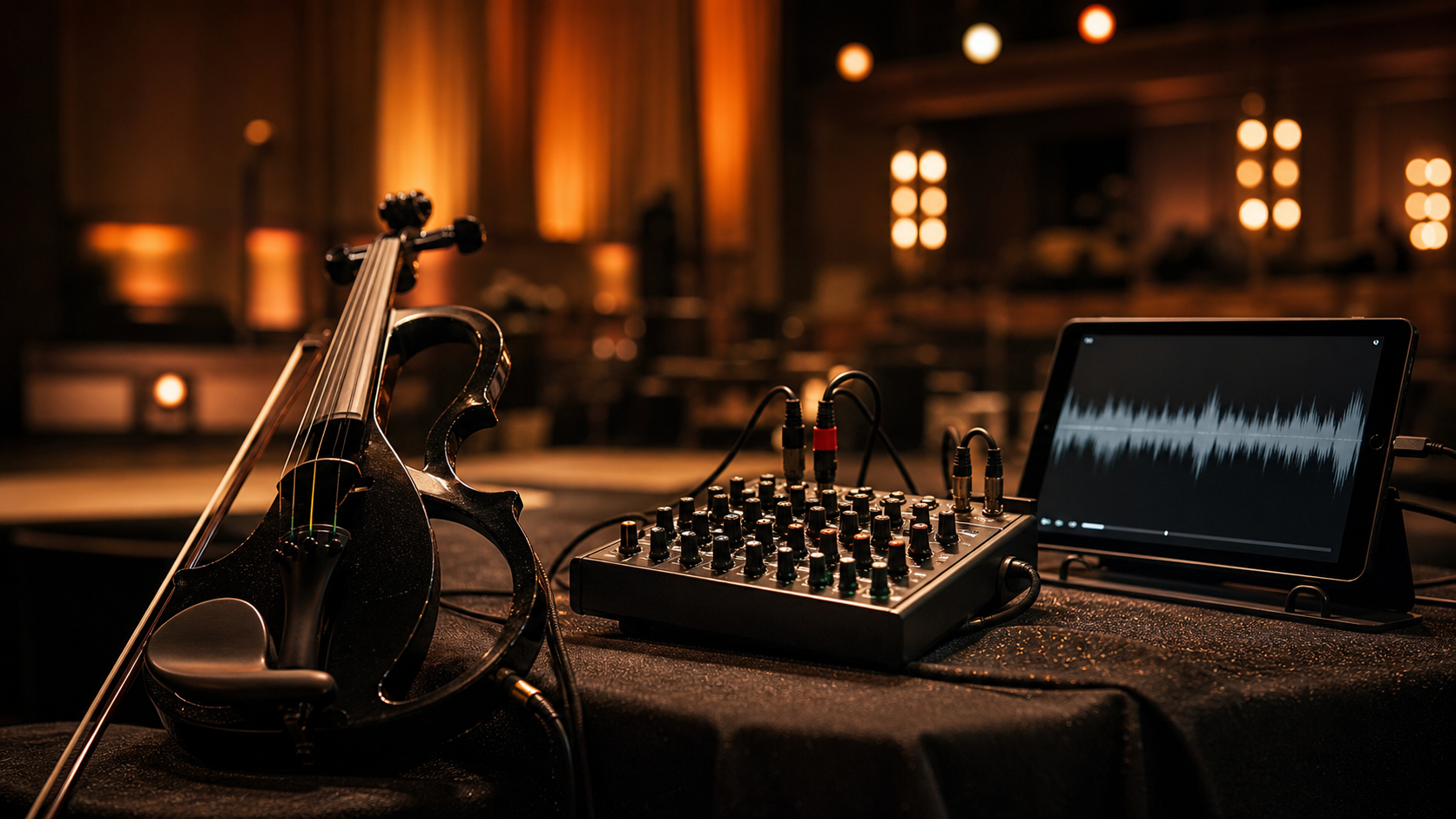 Най-добрите компактни миксери за електрическа цигулка с backing tracks на сцена — Tanya Strings blog article image