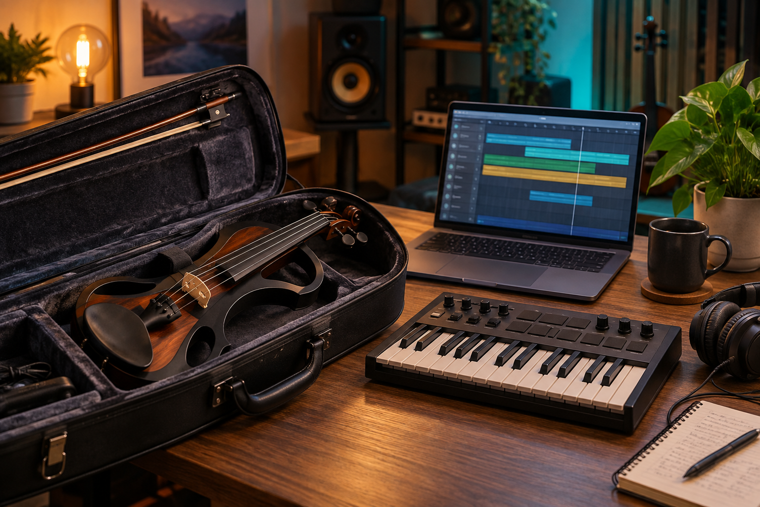 Най-добрите мини MIDI клавиатури за създаване на акомпанимент за цигулка — Tanya Strings blog article image