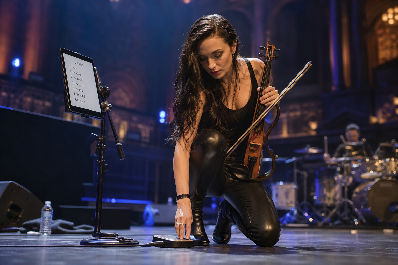 Най-добрите Bluetooth педали за обръщане на страници за electric violin изпълнители на сцена — Tanya Strings blog article image