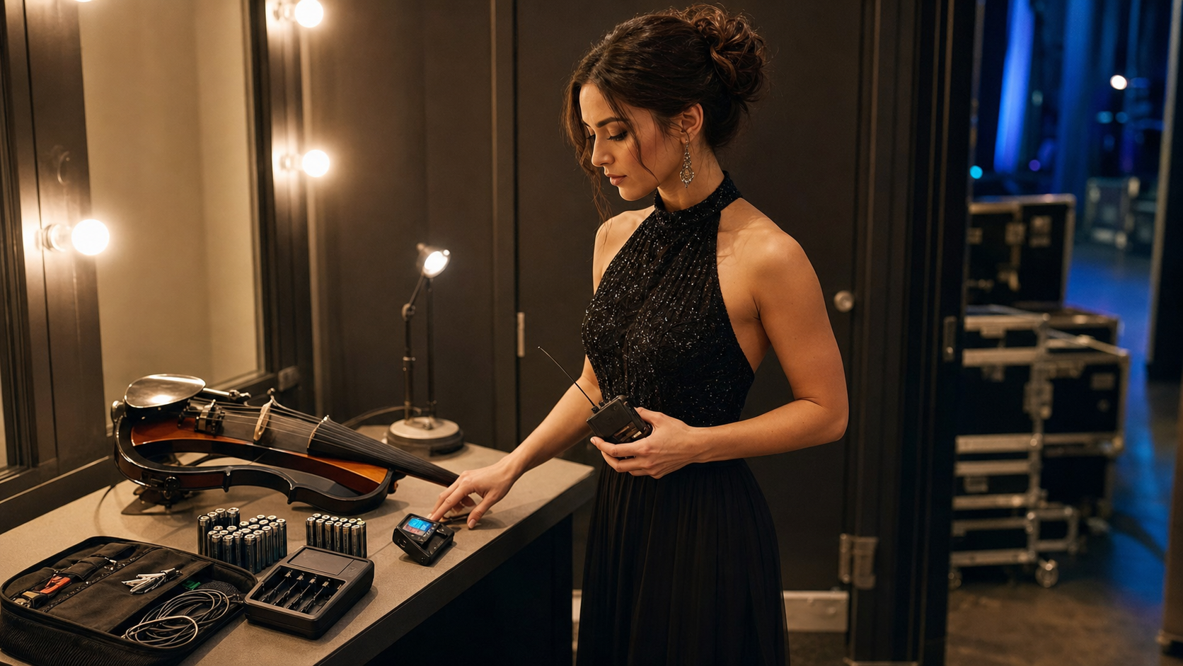 Най-добрите презареждаеми батерии и smart charger-и за electric violin изпълнители, които разчитат на wireless gear, тунери и stand lights — Tanya Strings blog article image
