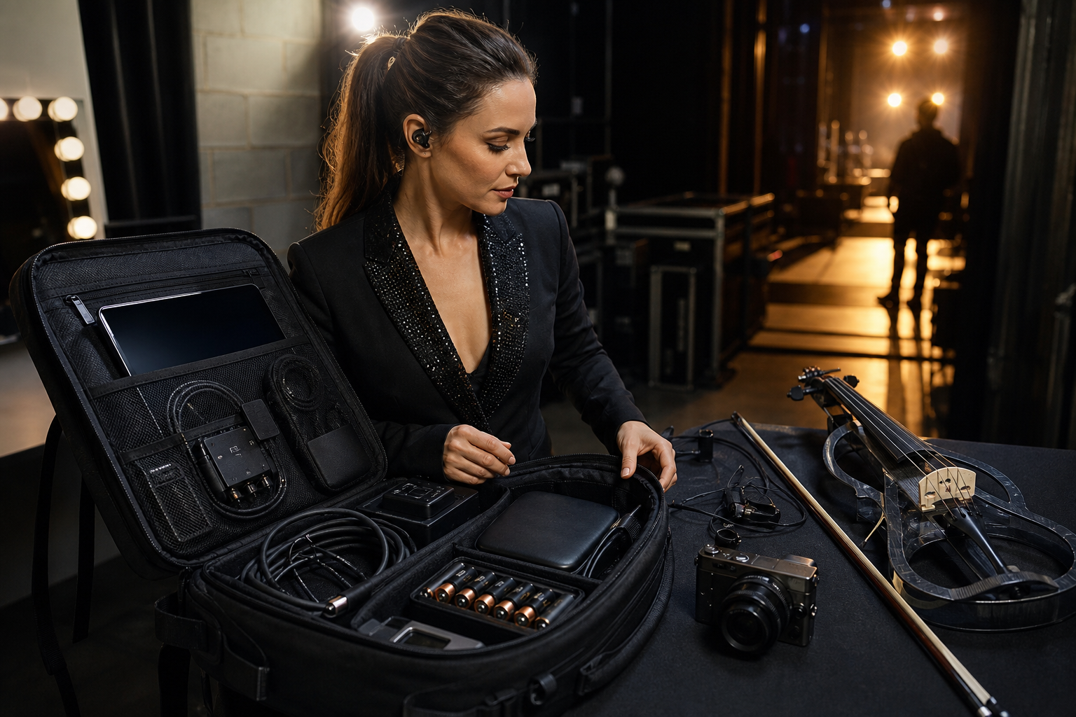 Най-добрите раници и gear bags за електрически цигулари, които носят педали, кабели и content техника — Tanya Strings blog article image