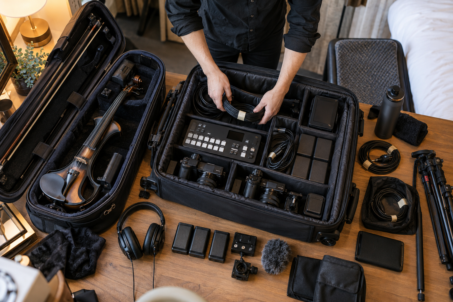 Touring electric violin creator опакова compact livestream switching оборудване