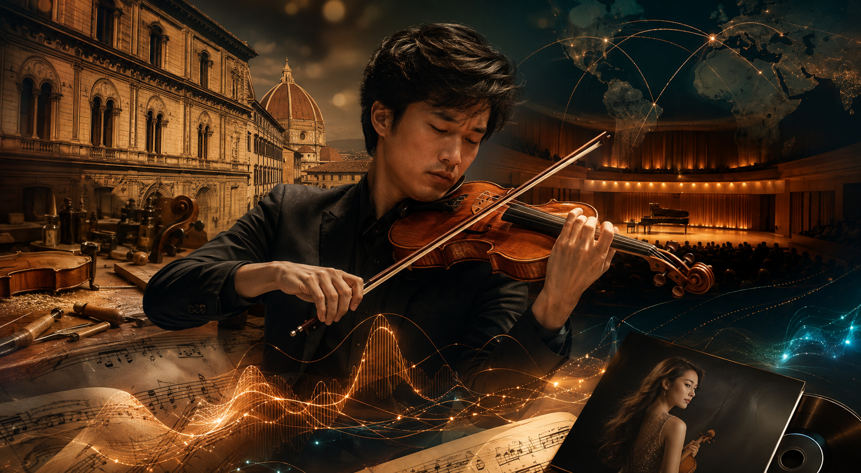 Новини за цигулката: Premio Paganini отваря live-electronics посока, Kevin Zhu започва в Китай, Флоренция качва лютиерите на сцената, а HIMARI превръща дебюта в търсене — Tanya Strings blog article image